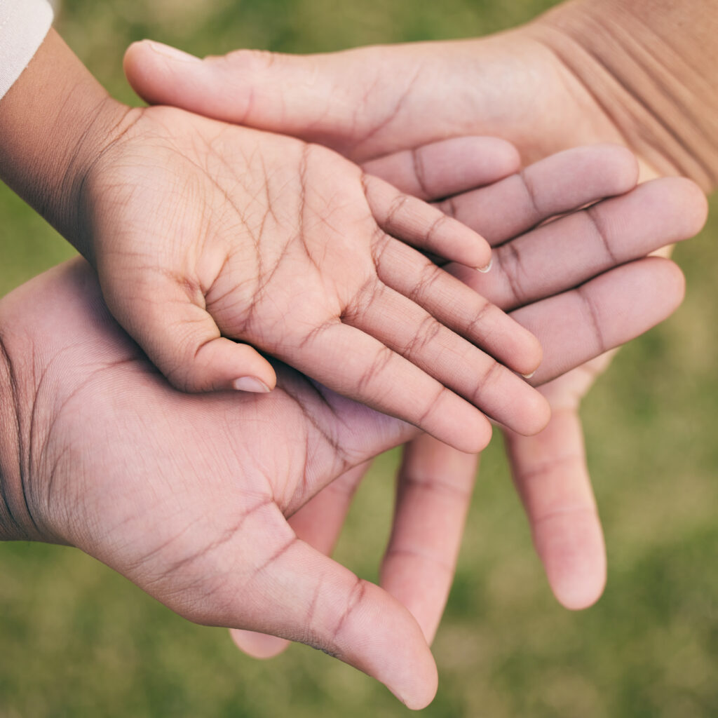 Family hands